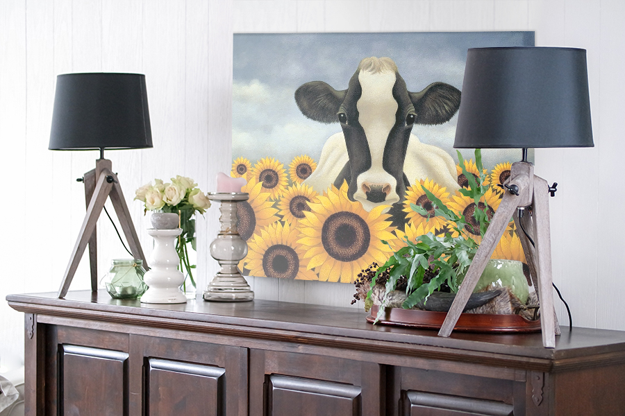 Surrounded by Sunflowers Wall Art by Lowell Herrero